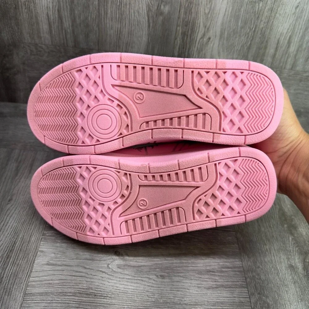 Barbie Sneakers Kids Size 3 Pink New Low Top‎ Palm Tree Barbiecore Pink Mono
